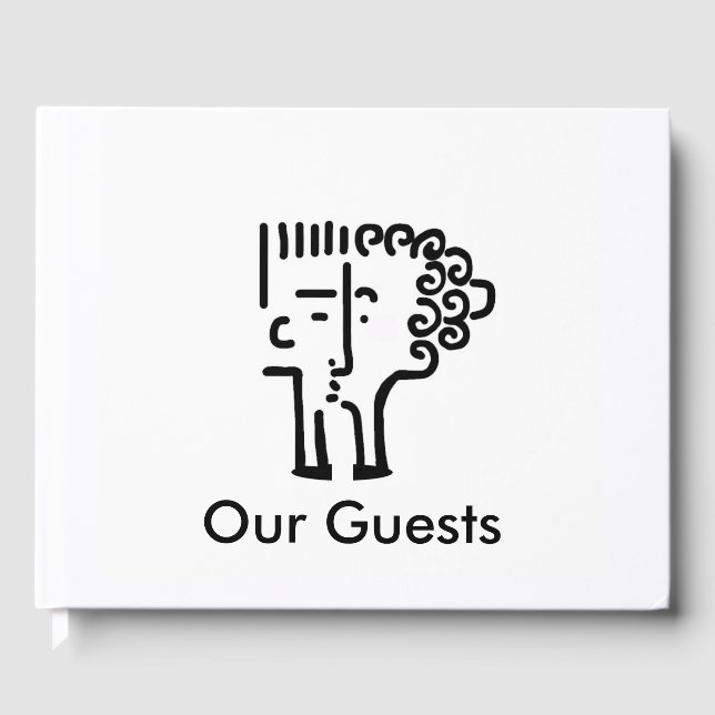 Livro De Visitas Casal de Beijo de Arte Moderna (Frente)