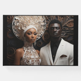 Livro De Visitas Casal preto e branco vestido AA