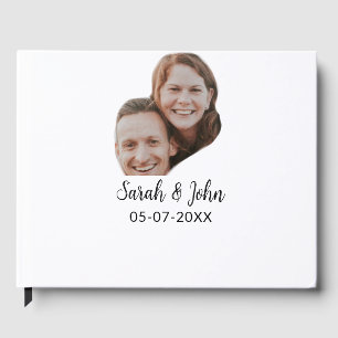 Livro De Visitas Casal rosto foto adicionar nome data simples casam