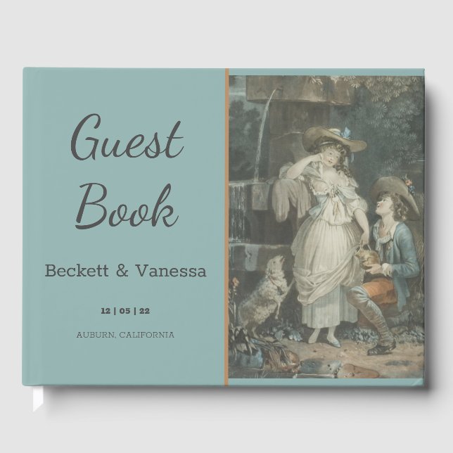 Livro De Visitas Casal Vintage Happy (Frente)