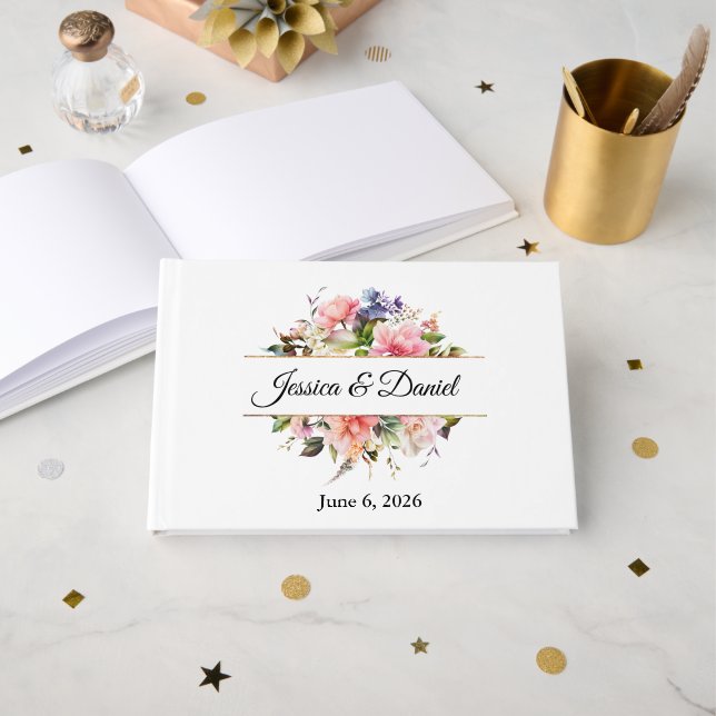 Livro De Visitas Casamento     (Frente aberta)