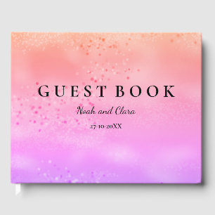 Livro De Visitas Casamento Arco-íris Amor de Trendência Colorida