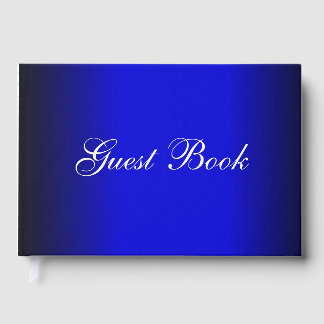 Livro De Visitas Casamento Azul Cobalto e Preto  