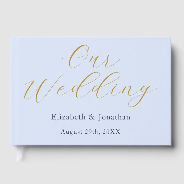 Livro De Visitas Casamento Azul Opulento (Frente)