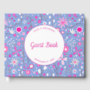 Livro De Visitas Casamento bonito de Flor Botânica