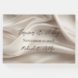 Livro De Visitas Casamento bonito Feminino Dourado Faux Satin