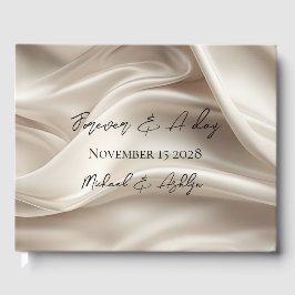 Livro De Visitas Casamento bonito Feminino Dourado Faux Satin