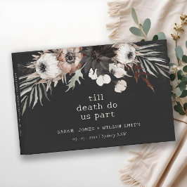 Livro De Visitas Casamento Botânico Bótico Rust Negro