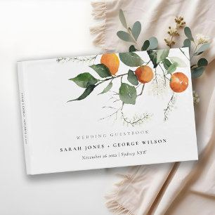 Livro De Visitas Casamento Botânico Do Blossom Laranja Blossom