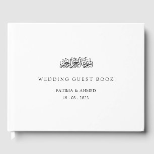Livro De Visitas Casamento Branco Mínimo Muçulmano Islâmico
