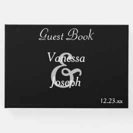 Livro De Visitas Casamento Branco Negro
