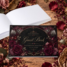 Casamento Burgundy Vidro Colorido Romance Sombrio