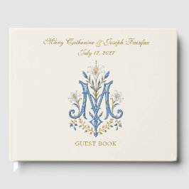 Livro De Visitas Casamento Católico Mariano Elegante Tradicional