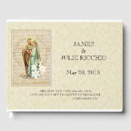 Livro De Visitas Casamento Católico Tradicional, Virgem Abençoada M