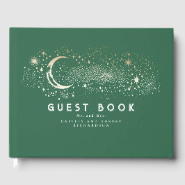 Livro De Visitas Casamento Celestial da Noite Estelar Crescente