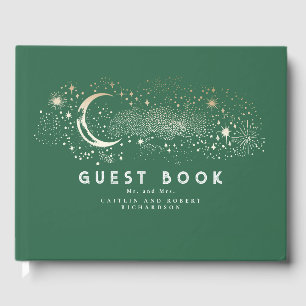 Livro De Visitas Casamento Celestial da Noite Estelar Crescente