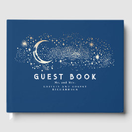 Livro De Visitas Casamento Celestial da Noite Estelar Crescente