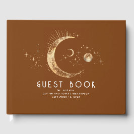 Livro De Visitas Casamento Celestial da Noite Estelar Crescente