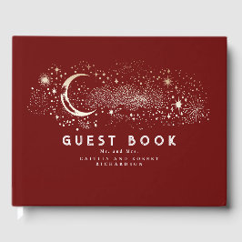 Livro De Visitas Casamento Celestial da Noite Estelar Crescente