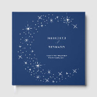 Casamento Celestial Elegante Lua Azul Marinho Mono