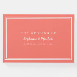 Livro De Visitas Casamento Chic Simples e Clássico Branco