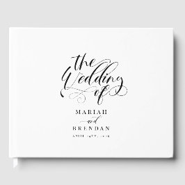 Livro De Visitas Casamento clássico de caligrafia elegante