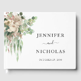 Livro De Visitas Casamento Clássico De Peões Brancos E Pretos