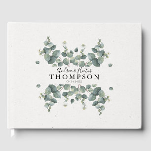 Livro De Visitas Casamento Clássico Elegante Eucalyptus