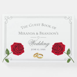 Livro De Visitas Casamento Clássico Floral Simples Elegante