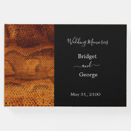 Livro De Visitas casamento com animais de pele cobra de luxo