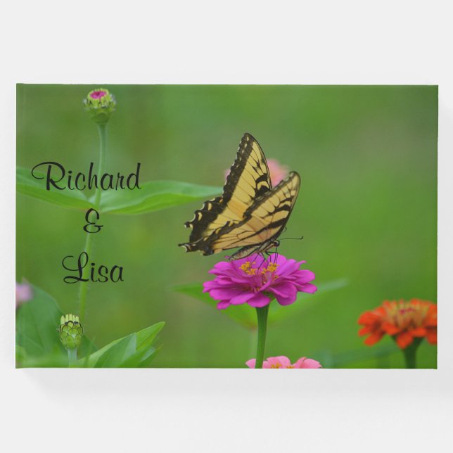 Livro De Visitas Casamento com Borboleta de Verão (Frente)