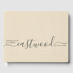 Livro De Visitas Casamento com Creme de Monograma