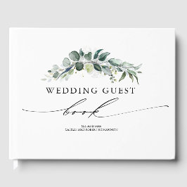 Livro De Visitas Casamento com Foliage Eucalyptus Greenery