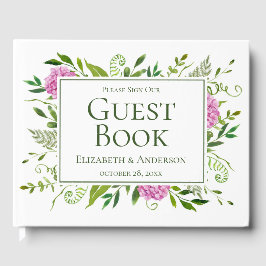 Livro De Visitas Casamento com Hortênsia Rosa
