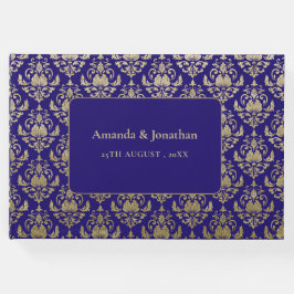 Livro De Visitas Casamento com Púrpura Violeta e Dourado