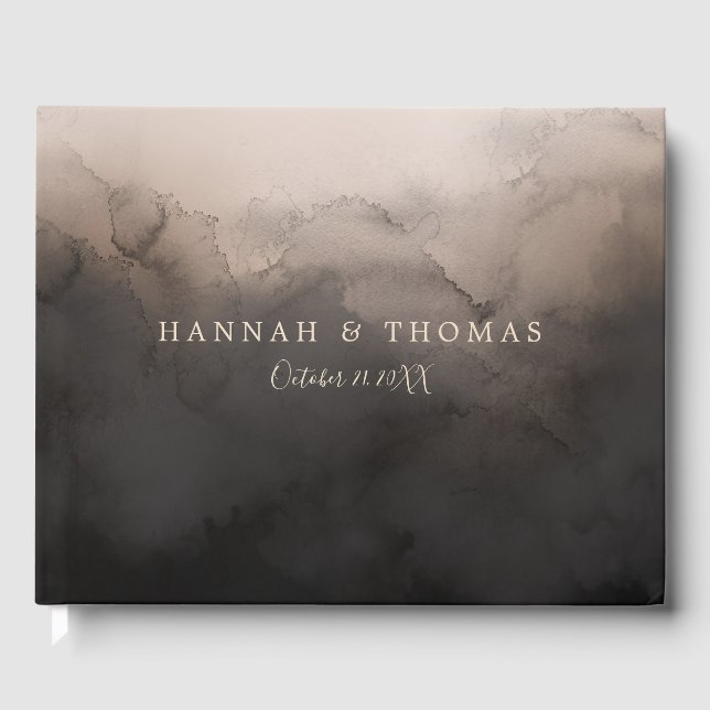 Livro De Visitas Casamento com Tinta Escura (Frente)