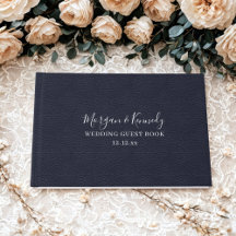 Casamento com Visual de Couro Sintético Azul Meia-