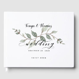 Livro De Visitas Casamento da caligrafia de Swash Font
