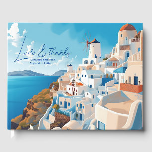 Livro De Visitas Casamento da Grécia de destino Santorini