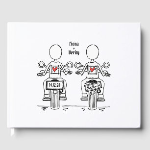 Livro De Visitas Casamento da Noite de Motocicleta Personalizada de