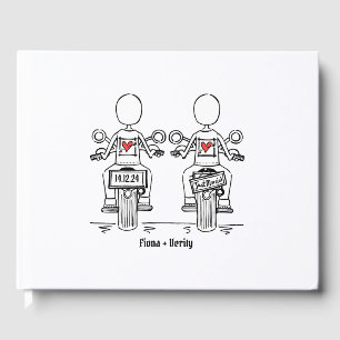 Livro De Visitas Casamento da Noite de Motocicleta Personalizada de