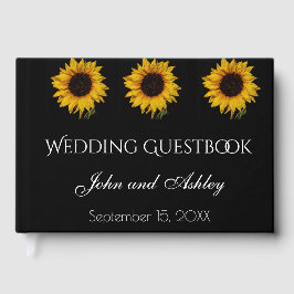Livro De Visitas Casamento das gotas de água de girassol