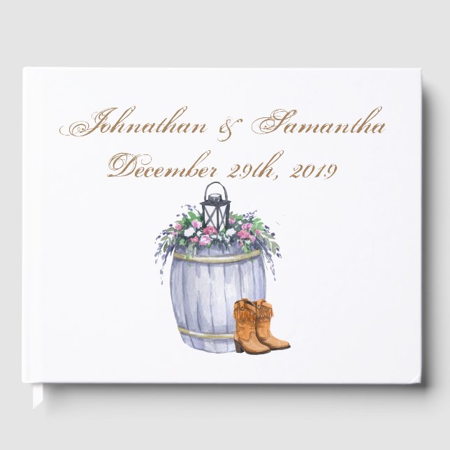 Livro De Visitas Casamento de 122 Página Casamento de Guestbook Sum (Frente)