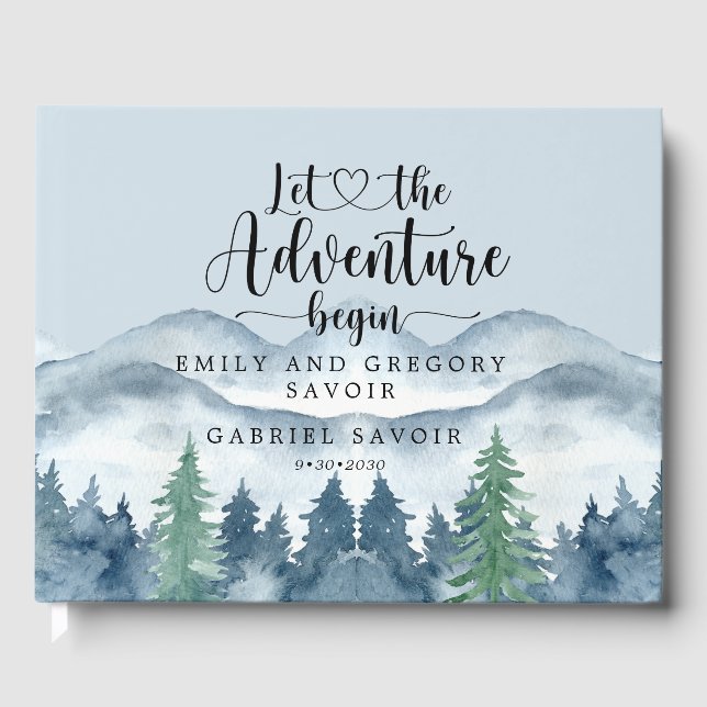 Livro De Visitas Casamento de Árvores Rústico Rústico Rústico (Frente)