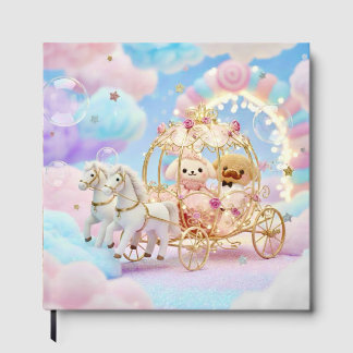 Livro De Visitas Casamento de Cachorrinho Fofo Carruagem de Conto d