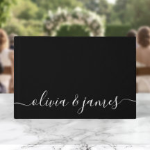 Casamento de Caligrafia em Preto e Branco