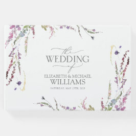 Livro De Visitas Casamento de Caligrafia Roxo