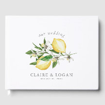 Casamento de Citrus Lemon Floral Watercolor