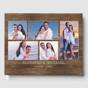 Livro De Visitas Casamento de Colagem de Fotos em Woodgren Instagra