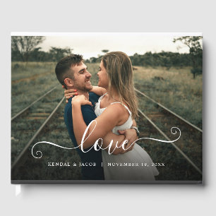 Livro De Visitas Casamento de Colagem de Fotos Múltiplas